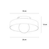 plafonnier verre rond, applique murale en verre, luminaire plafond ou mur G9, lampe en verre dimmable, éclairage d’ambiance en verre, luminaire intérieur IP20