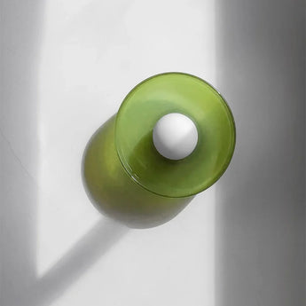 plafonnier verre rond, applique murale en verre, luminaire plafond ou mur G9, lampe en verre dimmable, éclairage d’ambiance en verre, luminaire intérieur IP20