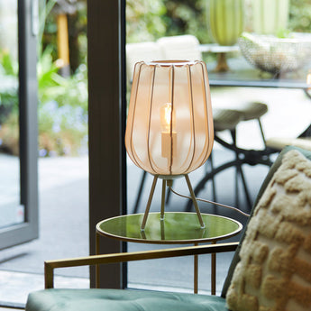 lampe table plumeria, lampe sable, luminaire sable, lampe de table design, éclairage intérieur, lampe décorative, lampe moderne, lampe 25x45