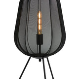 lampe table plumeria, lampe noire, luminaire noir, lampe de table design, éclairage intérieur, lampe décorative, lampe moderne, lampe 34x60