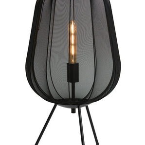 lampe table plumeria, lampe noire, luminaire noir, lampe de table design, éclairage intérieur, lampe décorative, lampe moderne, lampe 34x60