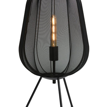 lampe table plumeria, lampe noire, luminaire noir, lampe de table design, éclairage intérieur, lampe décorative, lampe moderne, lampe 34x60