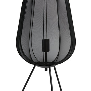 lampe table plumeria, lampe noire, luminaire noir, lampe de table design, éclairage intérieur, lampe décorative, lampe moderne, lampe 34x60