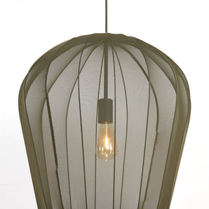 suspension plumeria, suspension vert foncé, luminaire métallique, suspension 50x60, lampe plafond vert, suspension design, suspension moderne