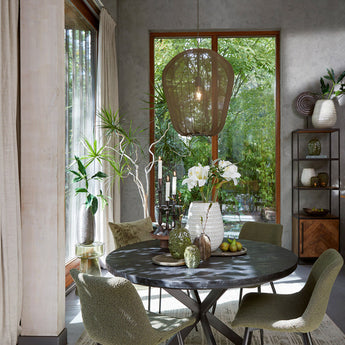 suspension plumeria, suspension vert foncé, luminaire métallique, suspension 50x60, lampe plafond vert, suspension design, suspension moderne