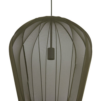 suspension plumeria, suspension vert foncé, luminaire métallique, suspension 50x60, lampe plafond vert, suspension design, suspension moderne