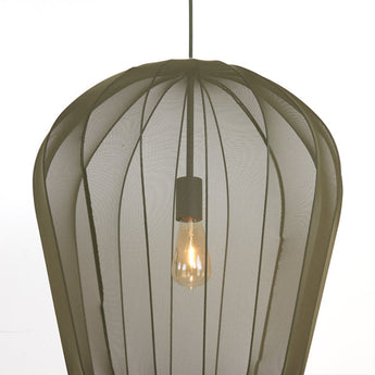 suspension plumeria, suspension vert foncé, luminaire métallique, suspension 50x60, lampe plafond vert, suspension design, suspension moderne