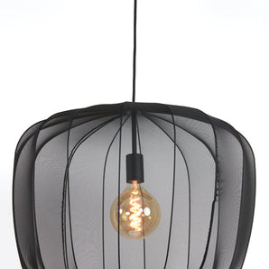suspension plumeria, suspension noir, suspension 60x45, lampe plafond noir, luminaire métallique, suspension design