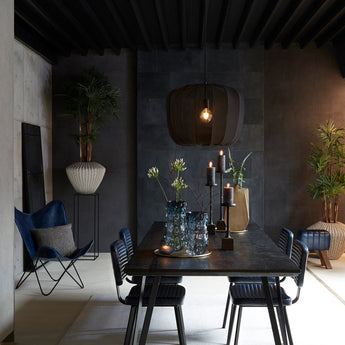 suspension plumeria, suspension noir, suspension 60x45, lampe plafond noir, luminaire métallique, suspension design