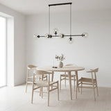 suspension moderne, suspension table à manger, suspension cuisine noire, suspension cuisine dorée, suspension au-dessus îlot