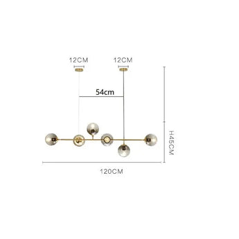 suspension moderne, suspension table à manger, suspension cuisine noire, suspension cuisine dorée, suspension au-dessus îlot