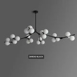plafonnier verre cadre noir, plafonnier boules en verre, plafonnier salon moderne, lampe de plafond salle à manger