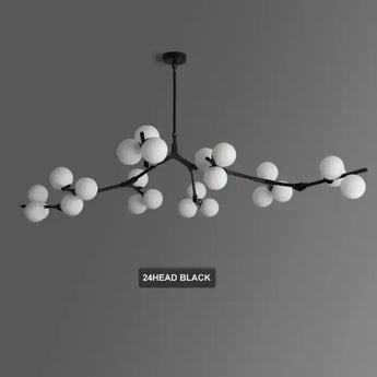 plafonnier verre cadre noir, plafonnier boules en verre, plafonnier salon moderne, lampe de plafond salle à manger