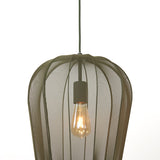 suspension plumeria, suspension vert foncé, luminaire métallique, suspension 34x40, lampe plafond vert, suspension design