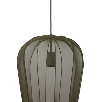 suspension plumeria, suspension vert foncé, luminaire métallique, suspension 34x40, lampe plafond vert, suspension design