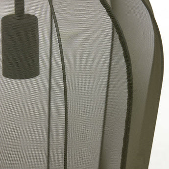 suspension plumeria, suspension vert foncé, luminaire métallique, suspension 34x40, lampe plafond vert, suspension design