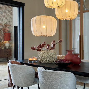 suspension plumeria, suspension sable, luminaire gaze, suspension 40x30, lampe plafond sable, suspension design, suspension moderne