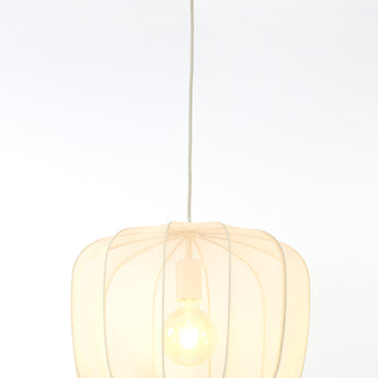 suspension plumeria, suspension sable, luminaire gaze, suspension 40x30, lampe plafond sable, suspension design, suspension moderne