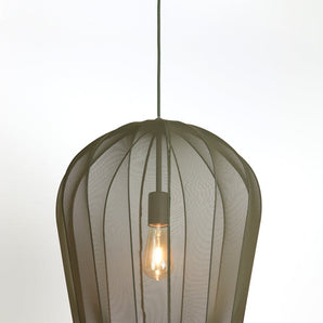 suspension plumeria, suspension vert foncé, luminaire métallique, suspension 42x50, lampe plafond vert, suspension design