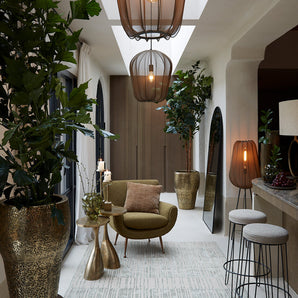 suspension plumeria, suspension vert foncé, luminaire métallique, suspension 42x50, lampe plafond vert, suspension design