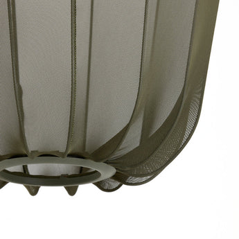 suspension plumeria, suspension vert foncé, luminaire métallique, suspension 42x50, lampe plafond vert, suspension design