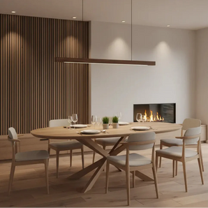 suspension en bois, lampe îlot de cuisine, suspension minimaliste, suspension LED dimmable, lampe salle à manger, éclairage cuisine