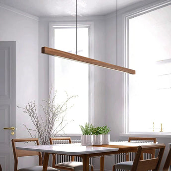 suspension en bois, lampe îlot de cuisine, suspension minimaliste, suspension LED dimmable, lampe salle à manger, éclairage cuisine