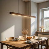 suspension en bois, lampe îlot de cuisine, suspension minimaliste, suspension LED dimmable, lampe salle à manger, éclairage cuisine