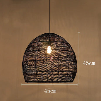 suspension en rotin, lampe suspendue rotin, luminaire naturel, suspension artisanale, lampe rotin beige, lampe rotin noir