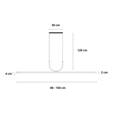 lampe de cuisine minimaliste, suspension cuisine LED intégrée, luminaire cuisine aluminium noir blanc, suspension cuisine moderne, lampe de cuisine dimmable