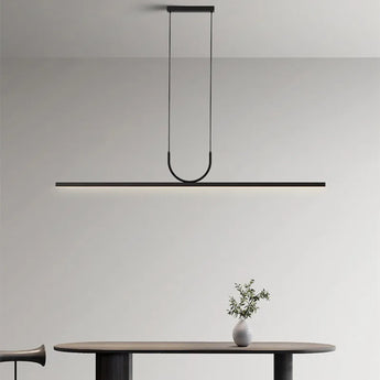 lampe de cuisine minimaliste, suspension cuisine LED intégrée, luminaire cuisine aluminium noir blanc, suspension cuisine moderne, lampe de cuisine dimmable