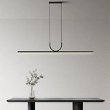 lampe de cuisine minimaliste, suspension cuisine LED intégrée, luminaire cuisine aluminium noir blanc, suspension cuisine moderne, lampe de cuisine dimmable