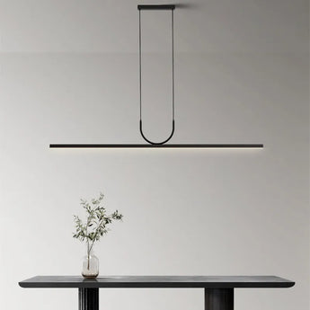 lampe de cuisine minimaliste, suspension cuisine LED intégrée, luminaire cuisine aluminium noir blanc, suspension cuisine moderne, lampe de cuisine dimmable