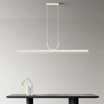 lampe de cuisine minimaliste, suspension cuisine LED intégrée, luminaire cuisine aluminium noir blanc, suspension cuisine moderne, lampe de cuisine dimmable