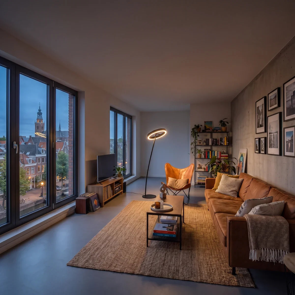 lampadaire dimmable comme lampe de lecture dans le coin lecture