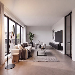 lampadaire avec anneau led orientable à 180 degrés