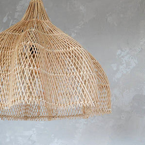 suspension rotin, suspension bohème, suspension naturelle, luminaire rotin, suspension design, suspension rotin tressé, lampe plafond rotin